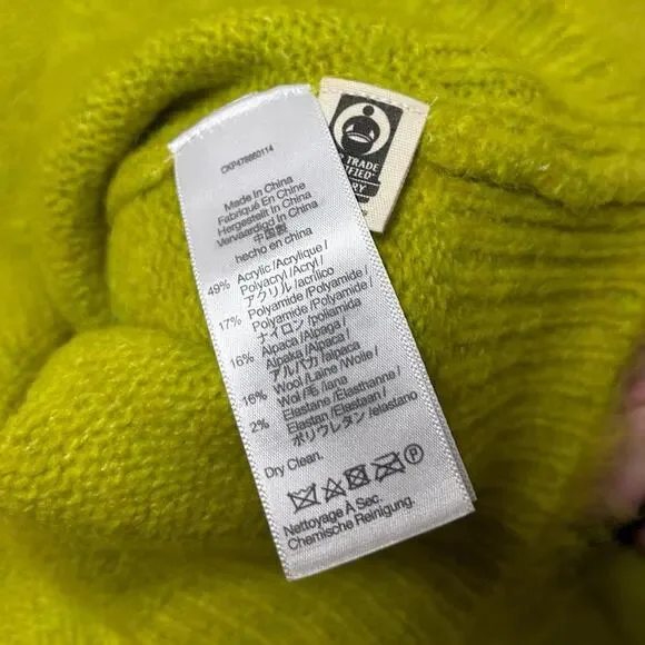 Madewell Brushed Fuzzy Alpaca Wool Cardigan Cropped Sweater Womens Small NWT - Picture 5 of 7